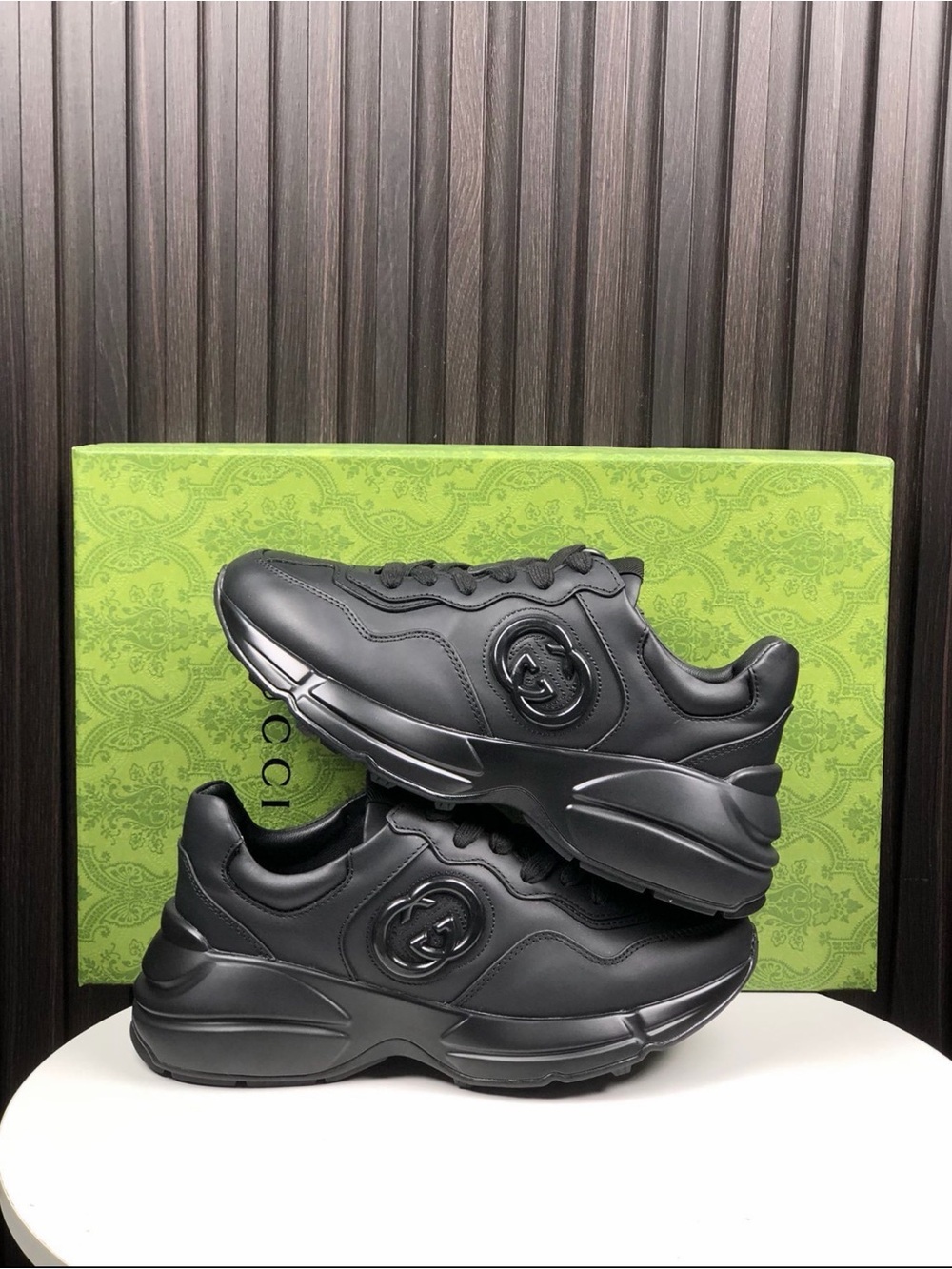 Gucci black python shoes
